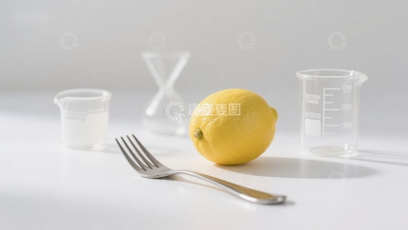高清大图下载【趣麦麦图】柠檬与量杯的静物组合