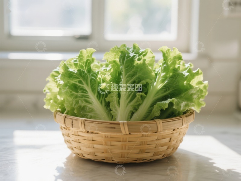 高清大图下载【趣麦麦图】篮子里的新鲜生菜