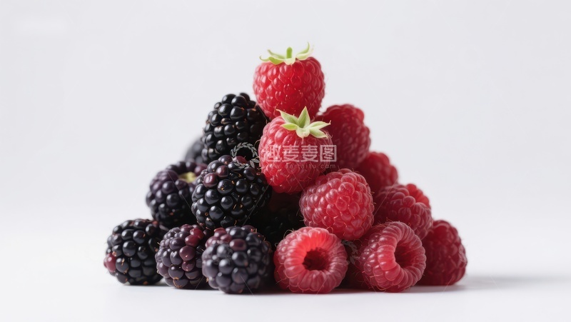 高清大图下载【趣麦麦图】新鲜莓果堆叠展示