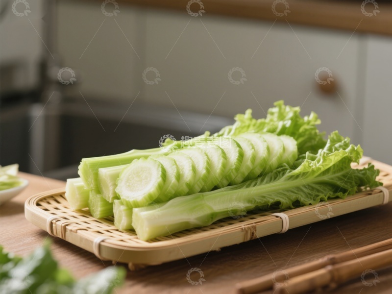 高清大图下载【趣麦麦图】新鲜黄瓜切片与生菜摆盘