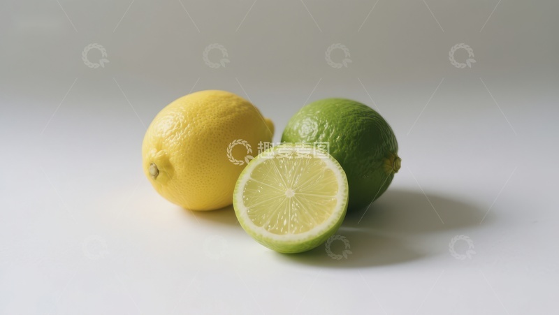 高清大图下载【趣麦麦图】柠檬与青柠的清新对比