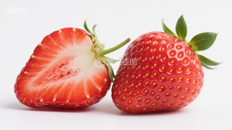 高清大图下载【趣麦麦图】新鲜草莓与切面展示
