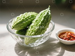 苦瓜与辣椒酱的清新搭配