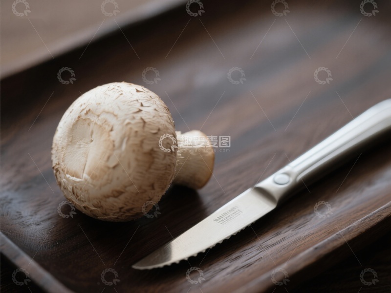 高清大图下载【趣麦麦图】蘑菇与刀具静物摄影