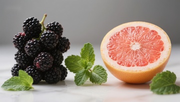 黑莓与葡萄柚的清新组合