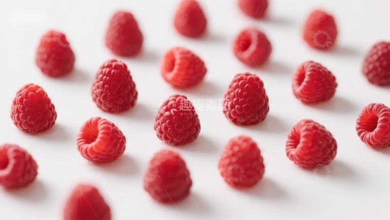 高清大图下载【趣麦麦图】新鲜覆盆子整齐排列