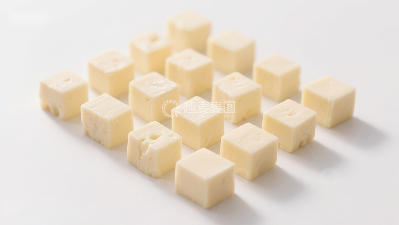高清大图下载【趣麦麦图】整齐排列的奶酪方块