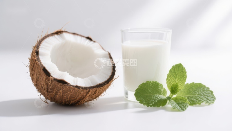 高清大图下载【趣麦麦图】椰子与椰奶清新展示