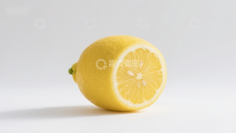 高清大图下载【趣麦麦图】切开的柠檬，展示内部结构