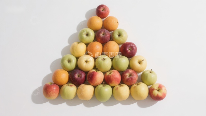高清大图下载【趣麦麦图】色彩斑斓的水果金字塔排列