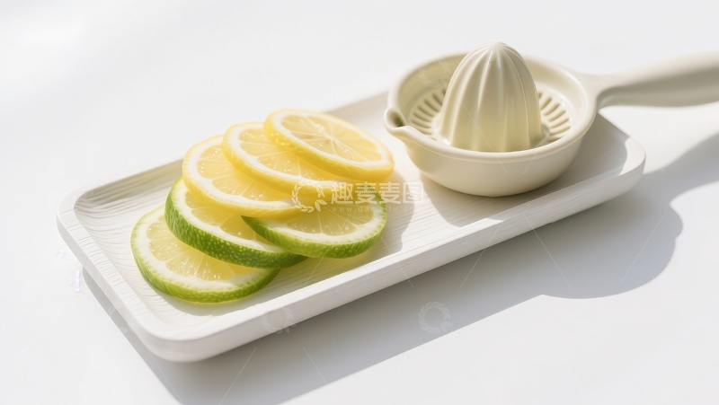 高清大图下载【趣麦麦图】柠檬切片与榨汁器