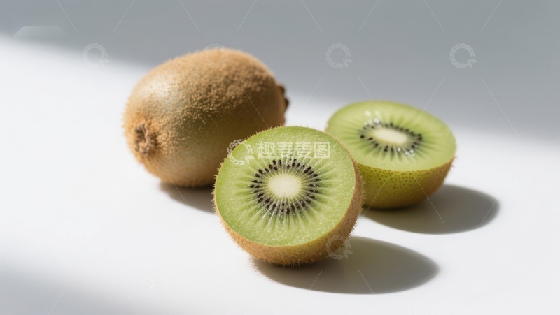 高清大图下载【趣麦麦图】新鲜猕猴桃切片展示