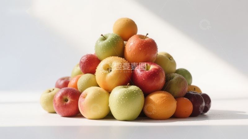 高清大图下载【趣麦麦图】色彩斑斓的水果金字塔