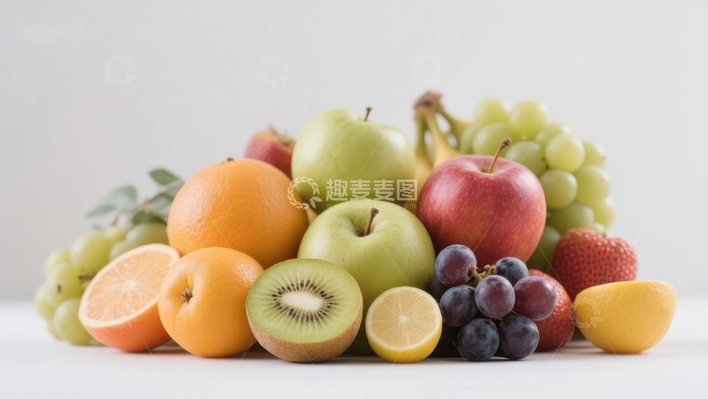 高清大图下载【趣麦麦图】新鲜水果堆叠展示