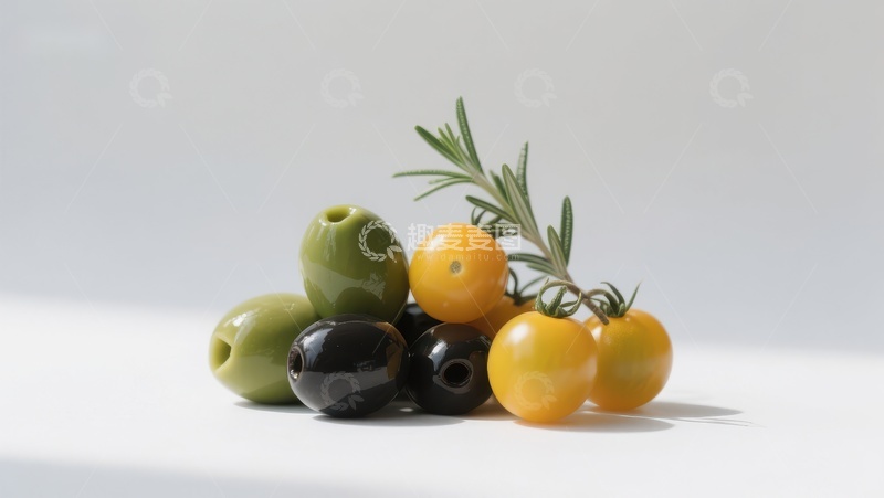 高清大图下载【趣麦麦图】橄榄与金桔的静物组合
