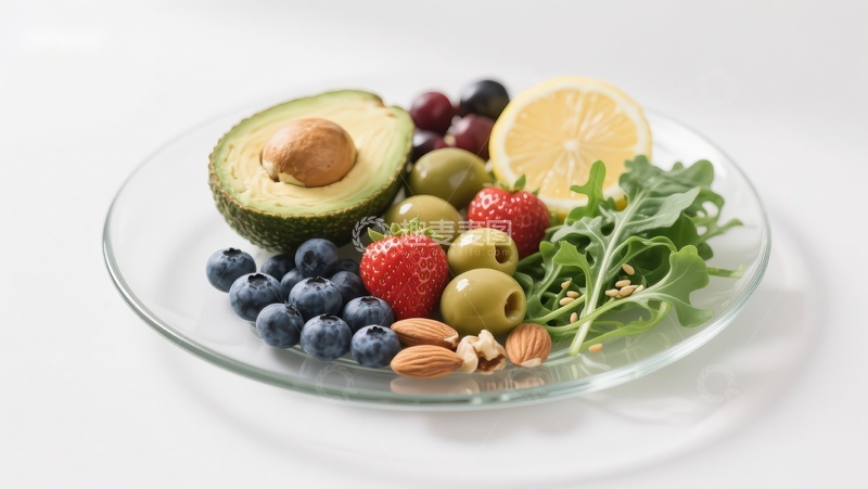 高清大图下载【趣麦麦图】新鲜水果与坚果的健康组合