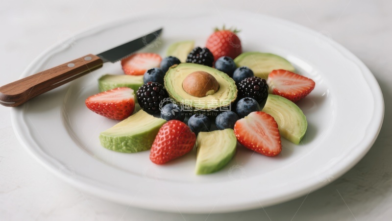 高清大图下载【趣麦麦图】新鲜水果拼盘与牛油果