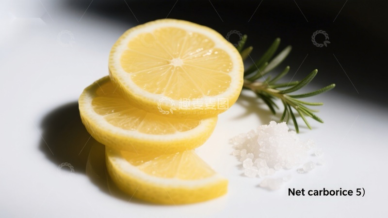 高清大图下载【趣麦麦图】柠檬切片与迷迭香