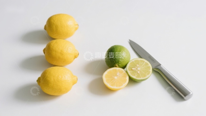 高清大图下载【趣麦麦图】柠檬与青柠的清新组合