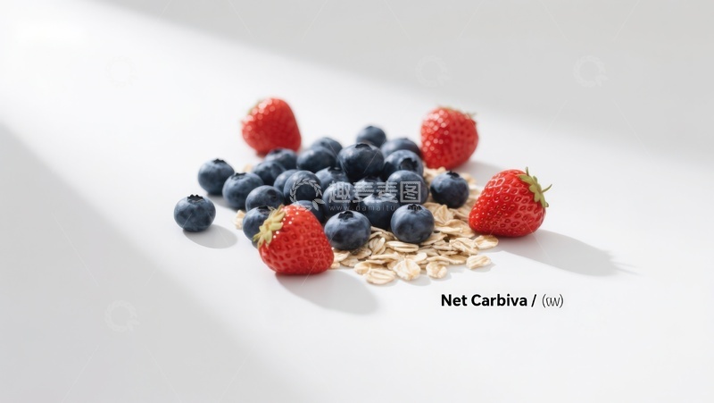 高清大图下载【趣麦麦图】新鲜浆果与燕麦片组合