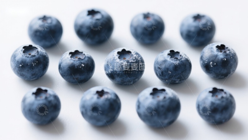 高清大图下载【趣麦麦图】新鲜蓝莓整齐排列