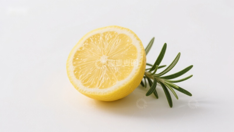 高清大图下载【趣麦麦图】柠檬切片与迷迭香枝