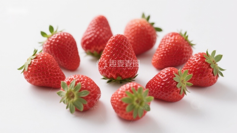 高清大图下载【趣麦麦图】新鲜草莓整齐排列