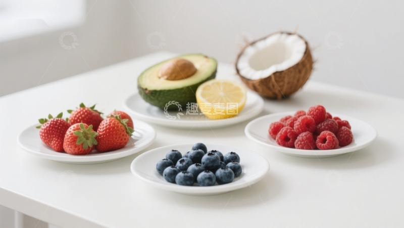 高清大图下载【趣麦麦图】新鲜水果拼盘，健康美味