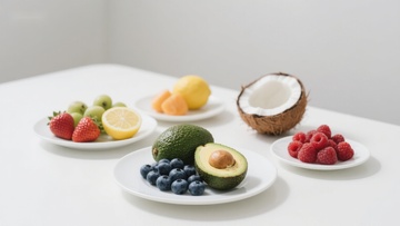 新鲜水果拼盘展示