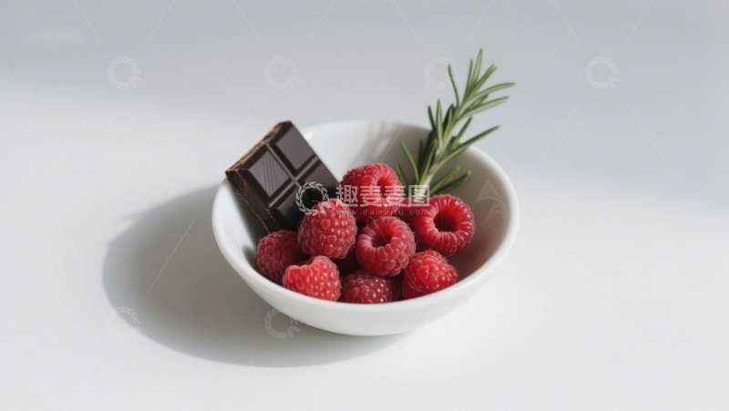 高清大图下载【趣麦麦图】巧克力与覆盆子的清新组合