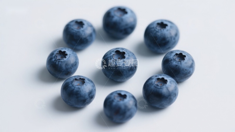 高清大图下载【趣麦麦图】新鲜蓝莓整齐排列