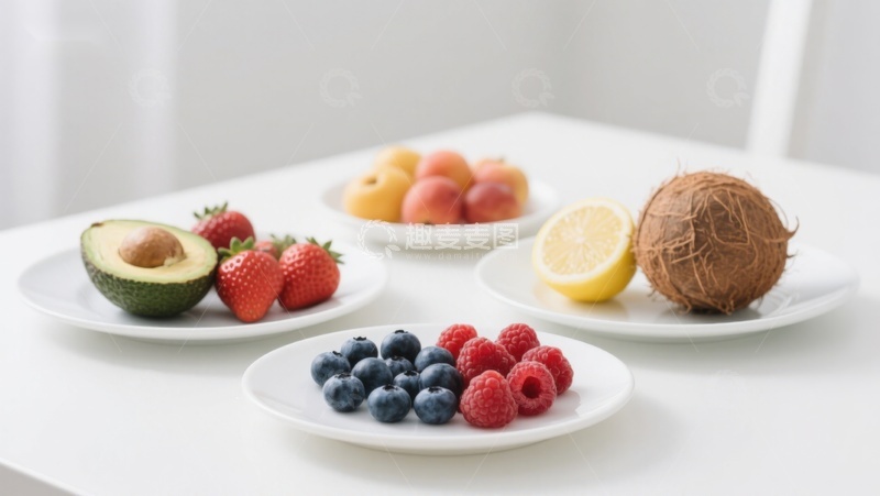 高清大图下载【趣麦麦图】新鲜水果拼盘，健康美味