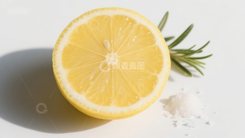 高清大图下载【趣麦麦图】柠檬切片与迷迭香的清新组合
