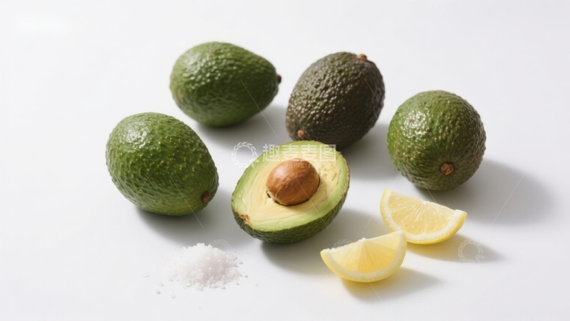 高清大图下载【趣麦麦图】新鲜牛油果与柠檬片