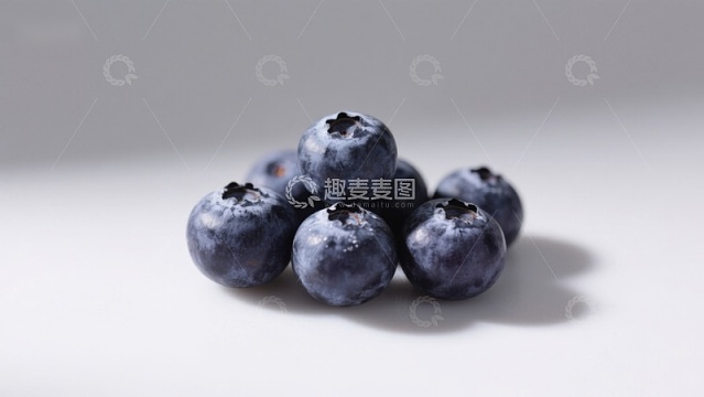 新鲜蓝莓静物特写