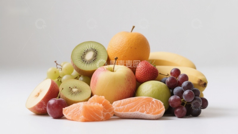 高清大图下载【趣麦麦图】新鲜水果堆叠展示