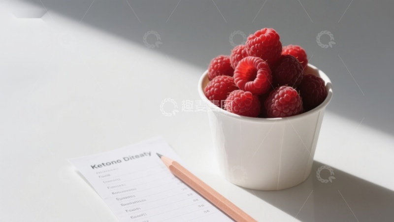 高清大图下载【趣麦麦图】碗中覆盆子与酮饮食笔记