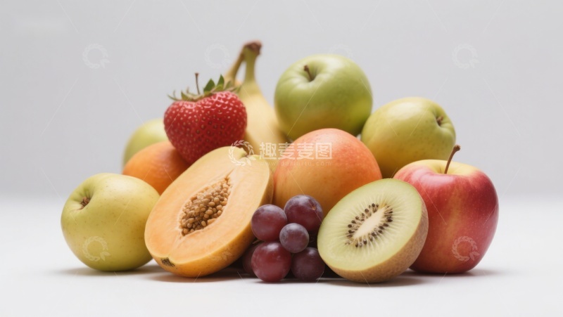 高清大图下载【趣麦麦图】新鲜水果堆叠展示