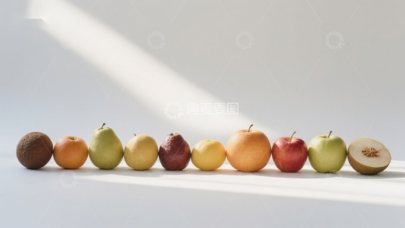 高清大图下载【趣麦麦图】色彩渐变的水果排列