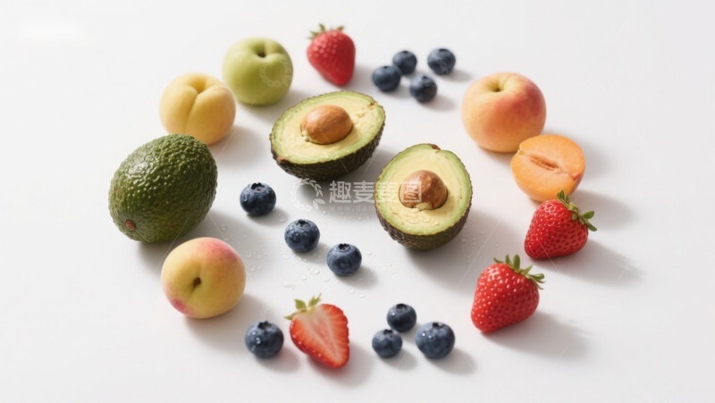 高清大图下载【趣麦麦图】新鲜水果与浆果的组合