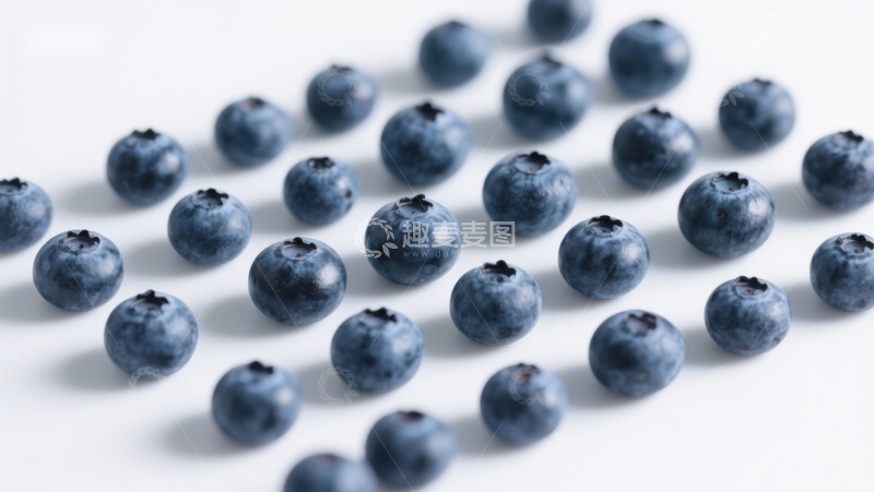 高清大图下载【趣麦麦图】新鲜蓝莓整齐排列