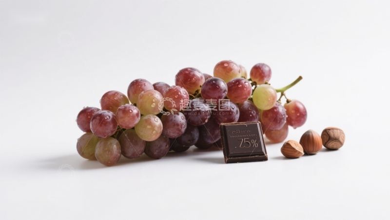 高清大图下载【趣麦麦图】葡萄、巧克力与榛子的组合