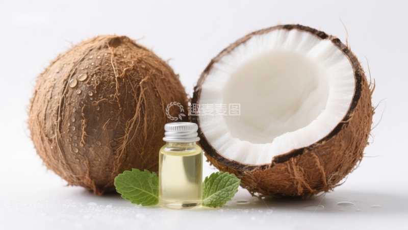 高清大图下载【趣麦麦图】椰子与椰子油的清新展示