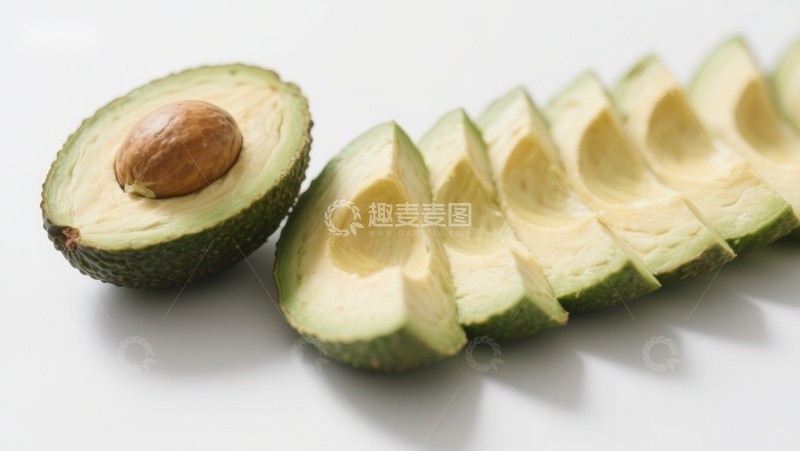 高清大图下载【趣麦麦图】新鲜切片的牛油果