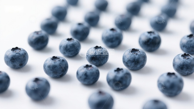 高清大图下载【趣麦麦图】新鲜蓝莓整齐排列
