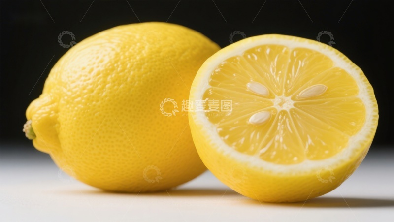 高清大图下载【趣麦麦图】新鲜柠檬切面展示