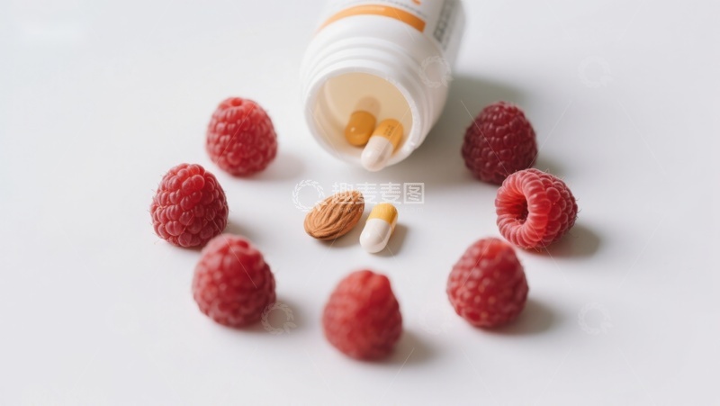 高清大图下载【趣麦麦图】药丸与覆盆子的组合