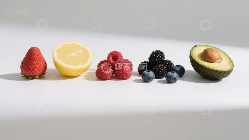 高清大图下载【趣麦麦图】新鲜水果排列展示