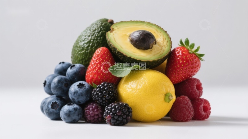 高清大图下载【趣麦麦图】新鲜水果组合展示