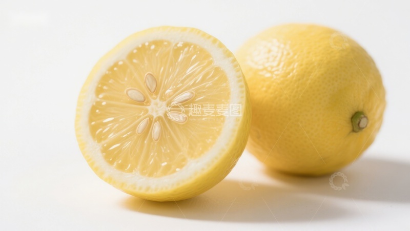 高清大图下载【趣麦麦图】新鲜柠檬切片与整果展示